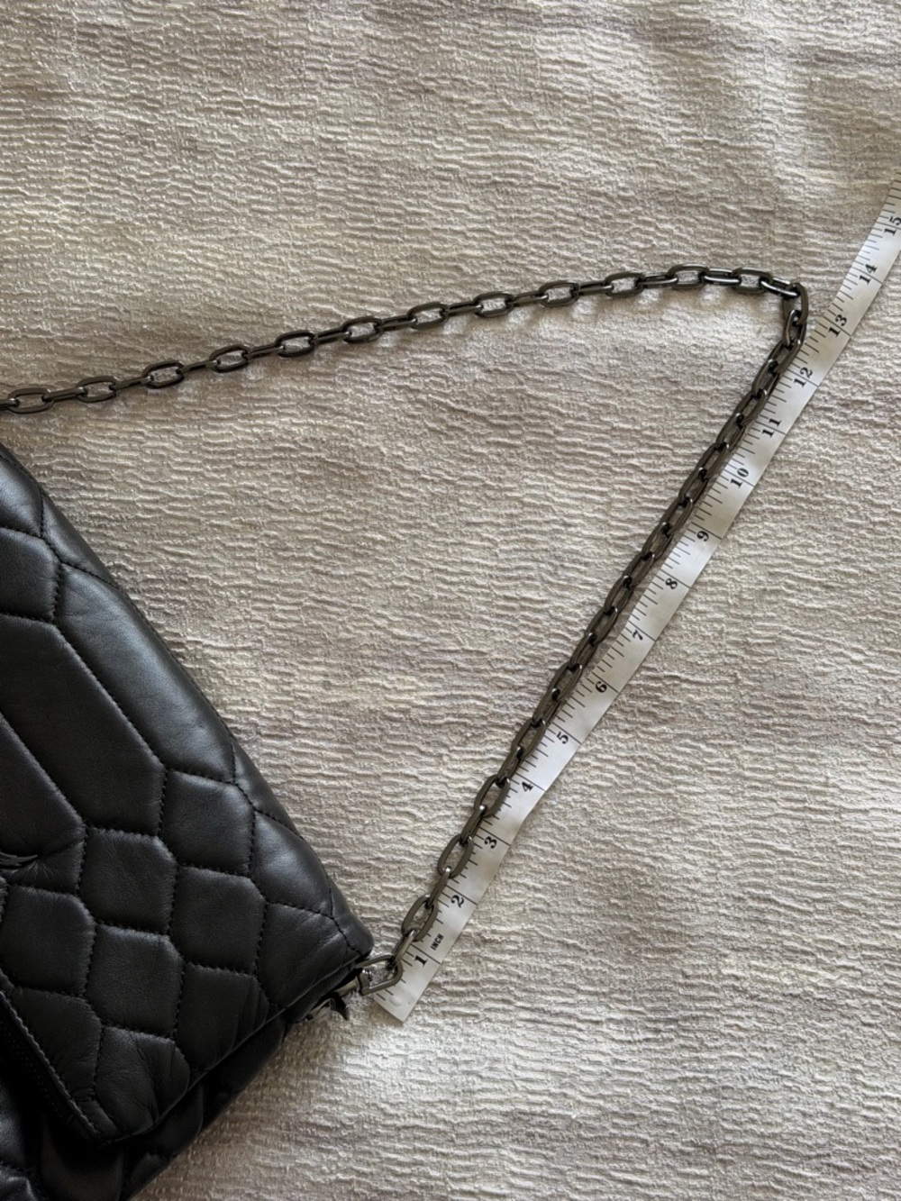 NWOT Zadig & Voltaire Rocky XL Quilted Leather Clutch Chain-Shoulder Bag - Black - Picture 16 of 16